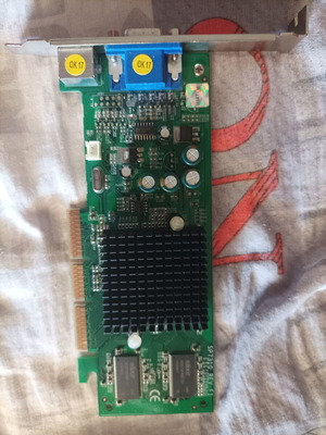 Ge Force 4mx 440 AGP 8x graphics card, vintage retro, 64MB