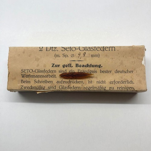 German glass pen nib 1925 new, intact