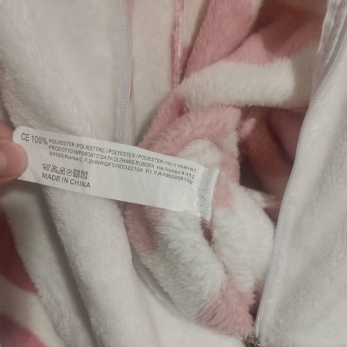 Onesie like new giraffe pattern, size 10 years, pink-white