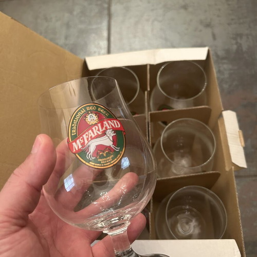 McFarland beer glasses, new