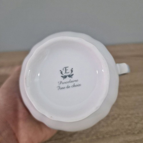 Elite France porcelain milk jug like new, blue and white, 9 cm