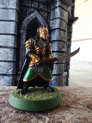 Lord Elrond metal miniature used, hand-painted from Lord of The Rings