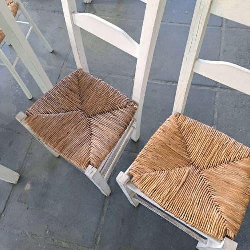 Dining chairs used with wicker seats, white, pack of 18