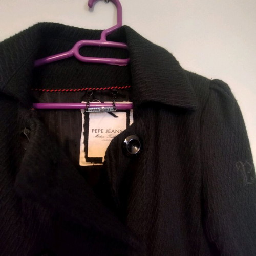 Pepe Jeans coat black, elegant, like new