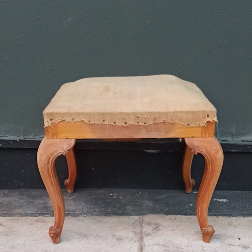 Classic stool used, sturdy, needs upholstery