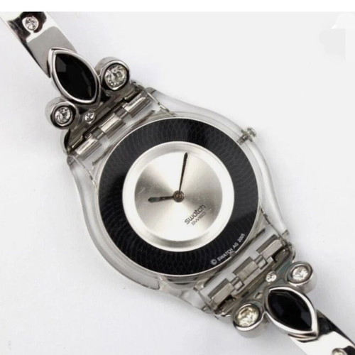 Swatch Skin Baroque Eyes SFK281G ladies steel watch used