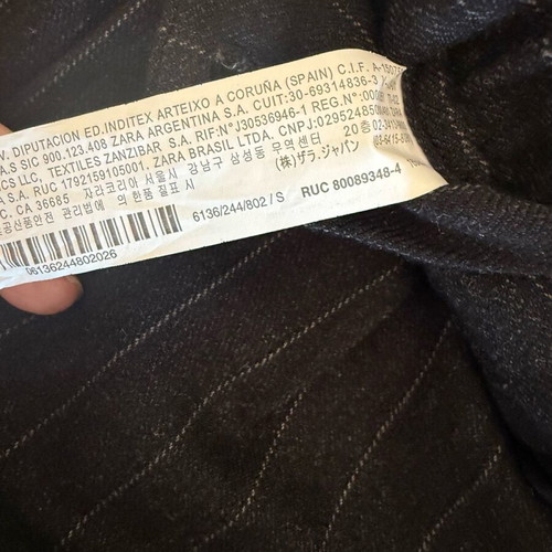 Zara striped women's pants with elastic waist like new, size S