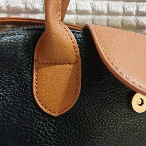 Women's crossbody bag new, small size, black with brown details