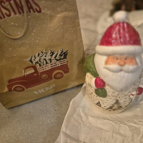 Santa Claus cookie jar 16×14 Vicko unused