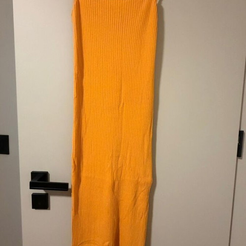 Zara ribbed stretch dress like new, orange, size S