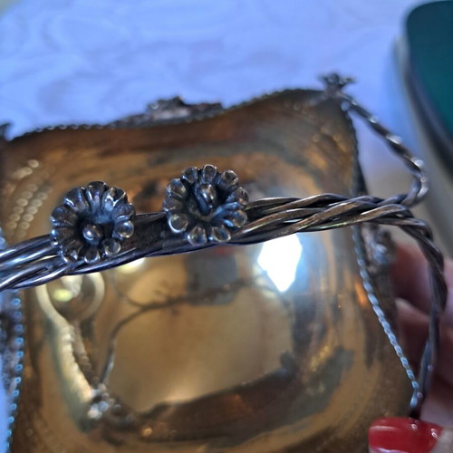 Silver basket 925, like new, gold-plated inside