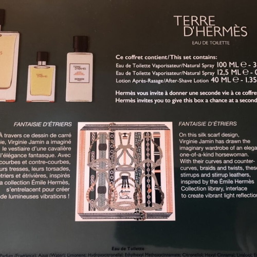 Hermes Terre d'Hermès Eau de Toilette gift set new, 100ml EDT