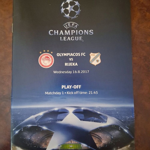 Olympiacos-Rijeka official program like new