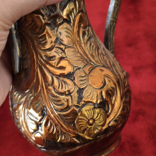 Vintage Arabic Copper and Brass Dallah Coffee Pot