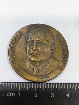 Συλλεκτικό Μπρούτζινο Μετάλλιο H.G. Wells (1866-1946) σαν καινούργιο