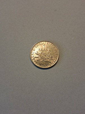 1 Franc Coin 1960 used