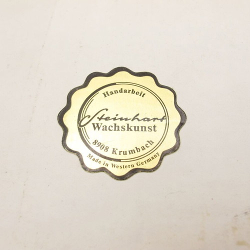 Vintage German Wax Wall Plaque New with Original Box 70s
