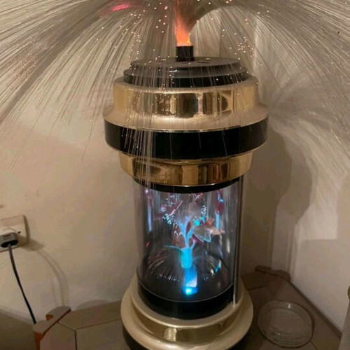 Retro fiber optic lamp like new with color changing