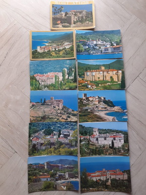 Mount Athos postcards used, pack of 11, 1990s