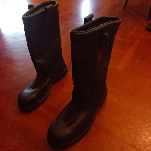 EWS Leipzig Firefighter Boots new, leather, steel toe, heat resistant