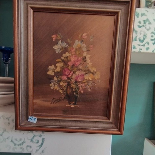 Painting Flowers in Frame like new