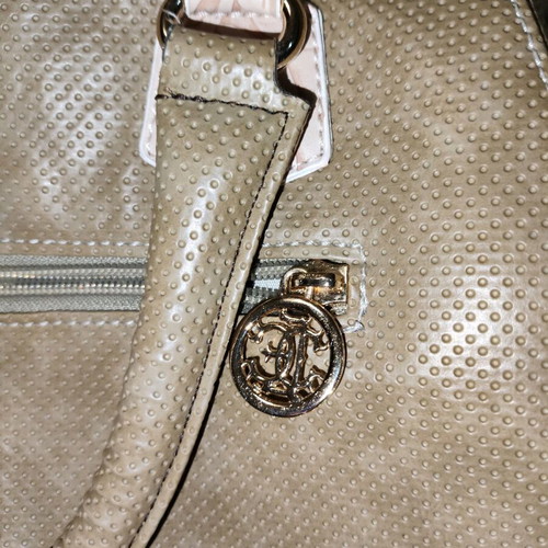 Elizabeth George Veta handbag like new, white and beige