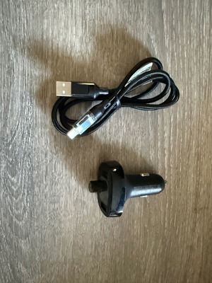 Car charger used with type C cable and music playback feature