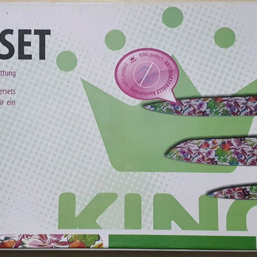 Knife set 2 pieces with floral design new
