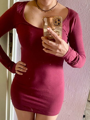 Φουστανι μινι μπορντο Pink Woman σαν καινούργιο, μέγεθος S