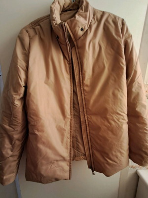 Beige jacket with zipper Large used