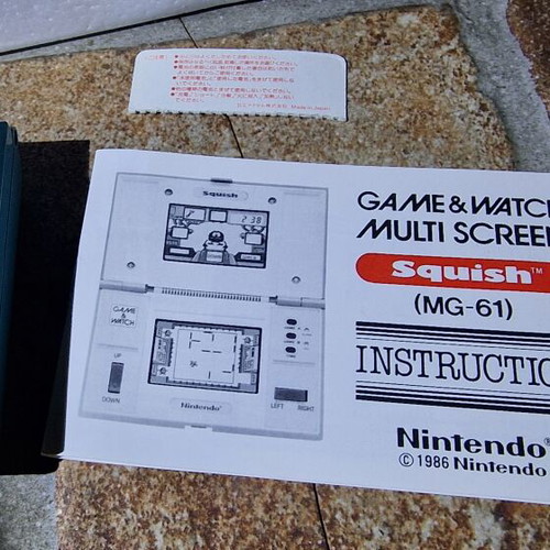 Nintendo Game & Watch Squish 1986 like new