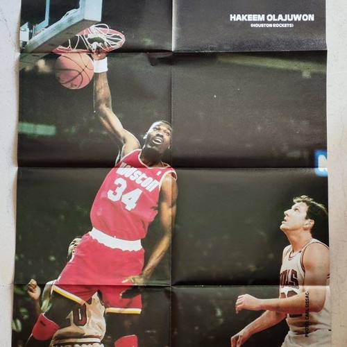 Rare double poster David Robinson & Hakeem Olajuwon like new