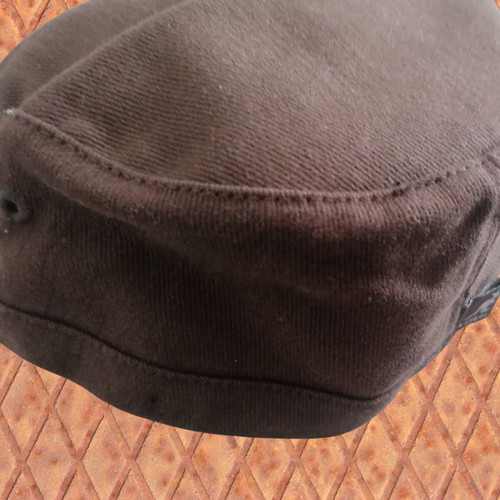 Kangol Army Style Hat like new, children's medium, brown cotton twill