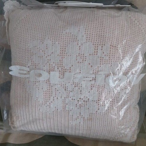 Vintage handmade crochet pillow 40x40cm like new with roses