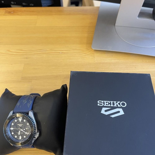 Seiko 5 One Piece Sabo men's automatic watch new, blue