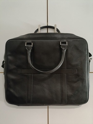 Leather laptop bag Marks & Spencer new, black, three inner pockets