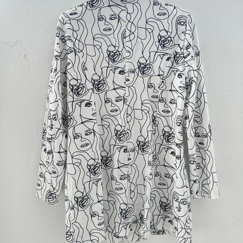 Jacket with patterns new, white and black, size S