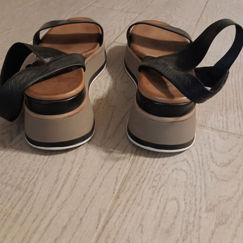 Tsakiris Mallas platform sandals, size 38, black