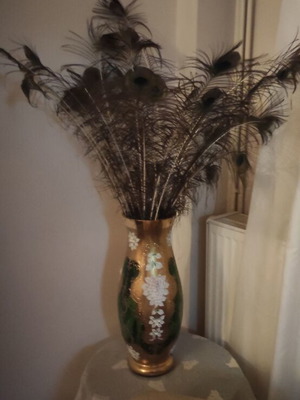 Bohemian crystal vase like new, authentic Bohemian