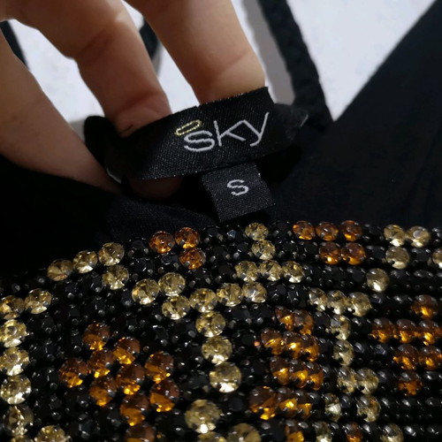 Sky dress used, black, sexy evening, size S
