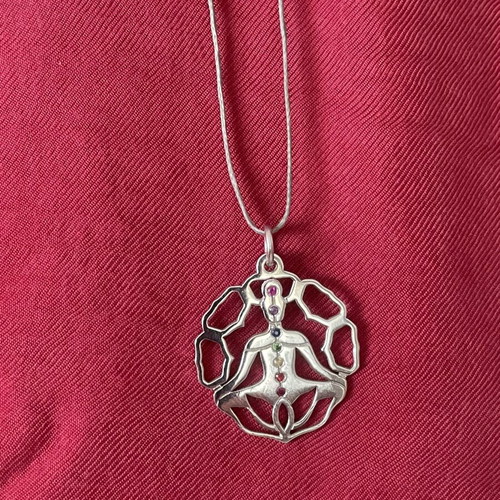 Silver pendant with colorful zirconia Liana Vouraki