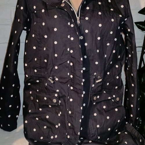 Gina Benotti jacket like new, black with polka dots