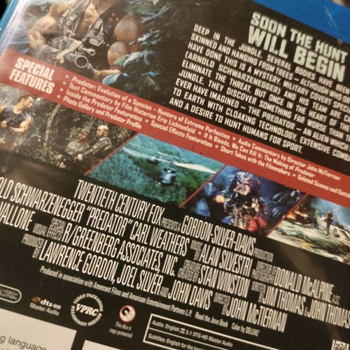 Predator Blu-Ray like new with Greek subtitles