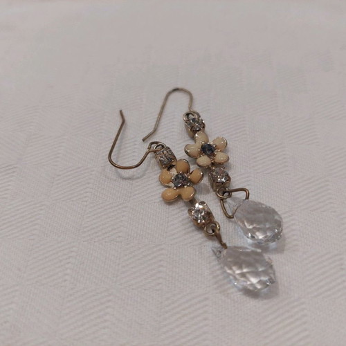 Accessorize faux bijoux set with flower rhinestones and bronze effect new