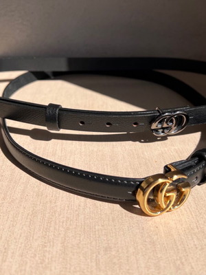 GG belt new, genuine leather, black, size 100