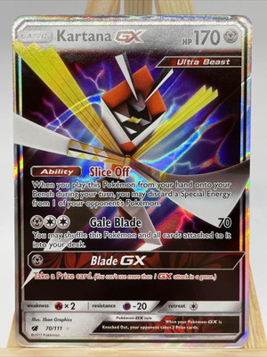 Kartana GX 70/111 Ultra Rare Full Art Crimson Invasion card new