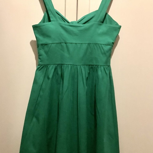 Midi dress cocktail style green cotton size XS/S like new
