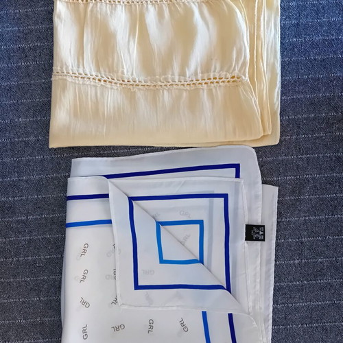 Two women's scarves, one silk, like new
