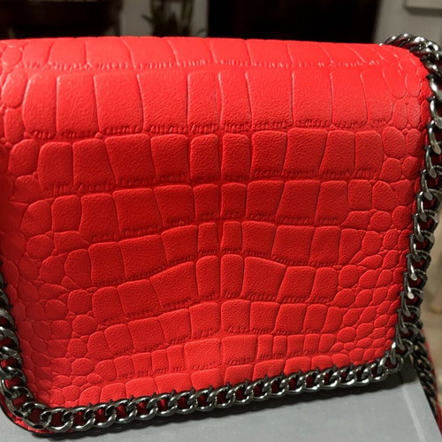 Crossbody bag new red genuine leather