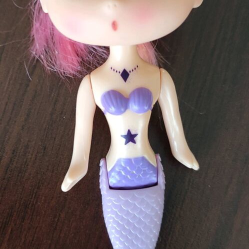 Dolls used, two regular and two mermaid dolls